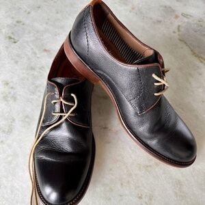 Johnston & Murphy Leather 1850 Oxford Dress Shoes Size 8 Black Lace Up 20-6785